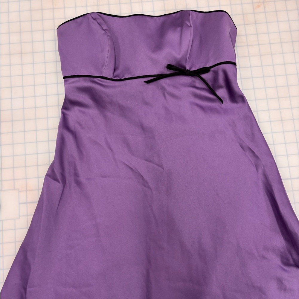 Elegant Purple Strapless Dress